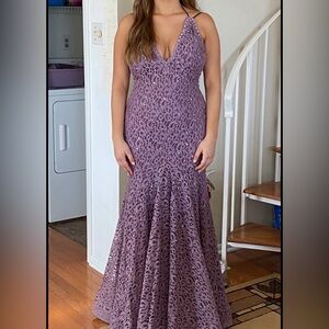 Mauve Jovani Gown with hundreds of added crystals